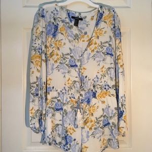 floral long sleeve romper